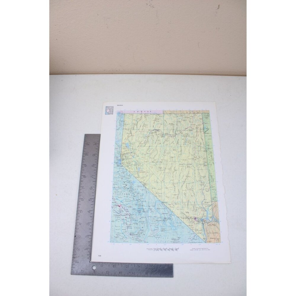 Nebraska Nevada Cosmopolitan Atlas Map Vintage 92103 - Picture 3 of 5